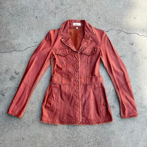 NWT Women's Jakett New York Carmen Habanero Leather Jacket Size X Small